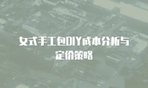 女式手工包DIY成本分析与定价策略