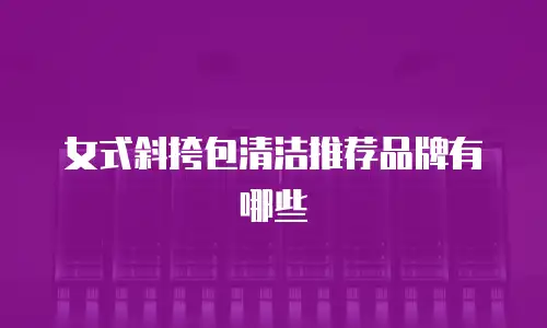 女式斜挎包清洁推荐品牌有哪些