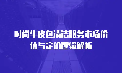 时尚牛皮包清洁服务市场价值与定价逻辑解析