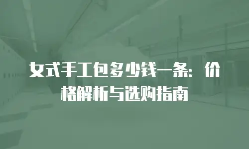 女式手工包多少钱一条：价格解析与选购指南