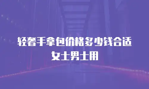 轻奢手拿包价格多少钱合适女士男士用