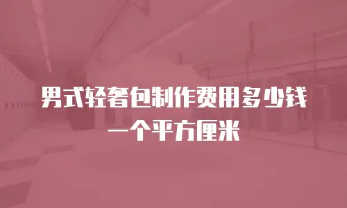 男式轻奢包制作费用多少钱一个平方厘米