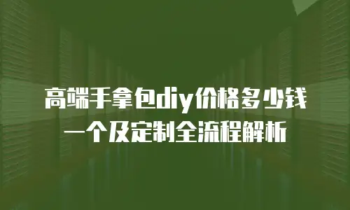 高端手拿包diy价格多少钱一个及定制全流程解析