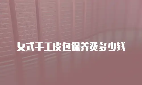 女式手工皮包保养费多少钱