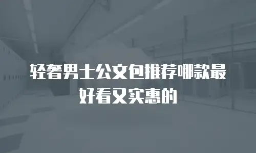 轻奢男士公文包推荐哪款最好看又实惠的
