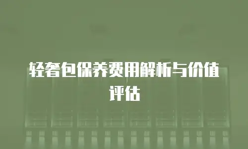 轻奢包保养费用解析与价值评估