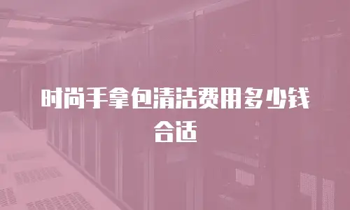 时尚手拿包清洁费用多少钱合适