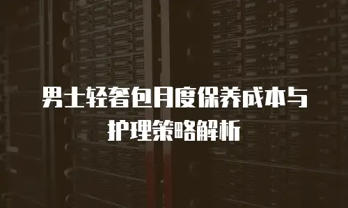 男士轻奢包月度保养成本与护理策略解析