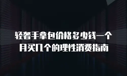 轻奢手拿包价格多少钱一个月买几个的理性消费指南