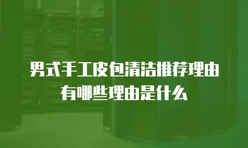男式手工皮包清洁推荐理由有哪些理由是什么