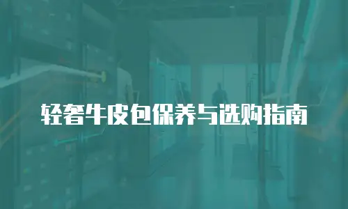 轻奢牛皮包保养与选购指南