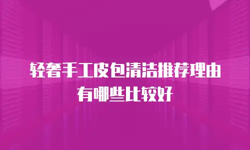 轻奢手工皮包清洁推荐理由有哪些比较好