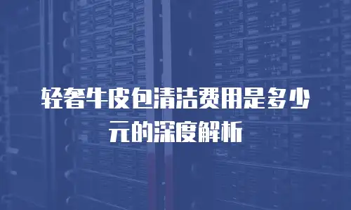轻奢牛皮包清洁费用是多少元的深度解析