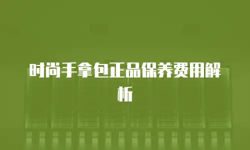 时尚手拿包正品保养费用解析