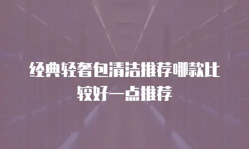 经典轻奢包清洁推荐哪款比较好一点推荐