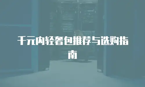 千元内轻奢包推荐与选购指南
