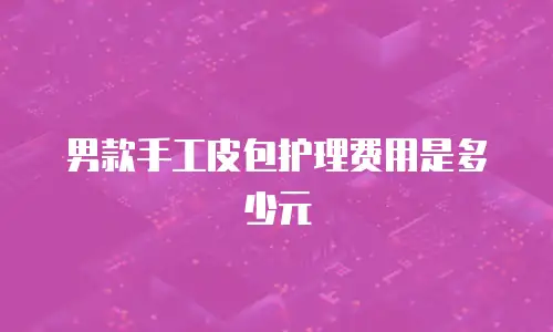 男款手工皮包护理费用是多少元