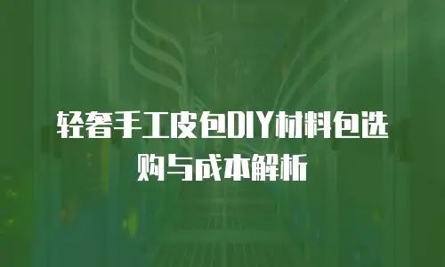 轻奢手工皮包DIY材料包选购与成本解析