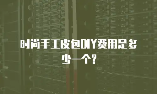 时尚手工皮包DIY费用是多少一个?