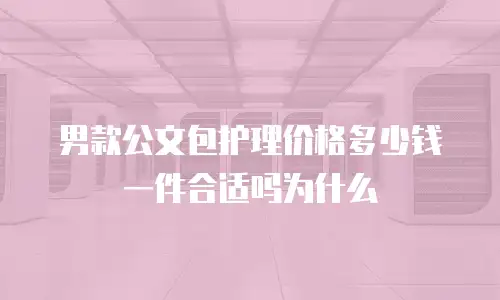 男款公文包护理价格多少钱一件合适吗为什么