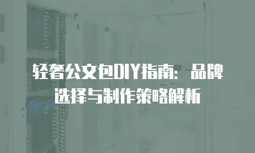 轻奢公文包DIY指南：品牌选择与制作策略解析