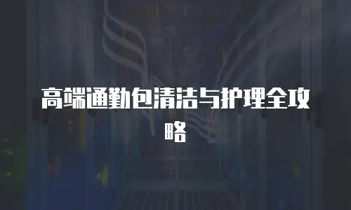 高端通勤包清洁与护理全攻略