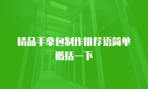 精品手拿包制作推荐语简单概括一下