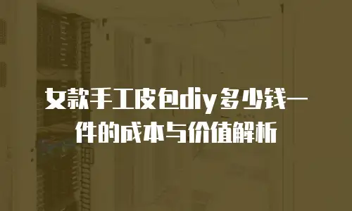 女款手工皮包diy多少钱一件的成本与价值解析