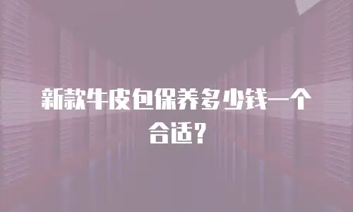 新款牛皮包保养多少钱一个合适？