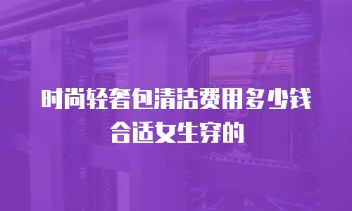 时尚轻奢包清洁费用多少钱合适女生穿的