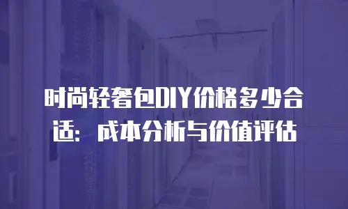 时尚轻奢包DIY价格多少合适：成本分析与价值评估