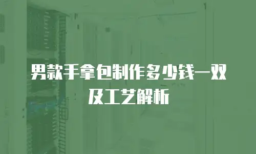 男款手拿包制作多少钱一双及工艺解析