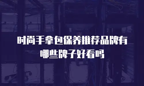 时尚手拿包保养推荐品牌有哪些牌子好看吗