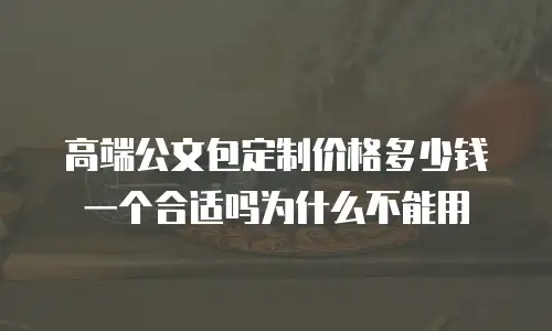 高端公文包定制价格多少钱一个合适吗为什么不能用