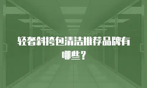轻奢斜挎包清洁推荐品牌有哪些？