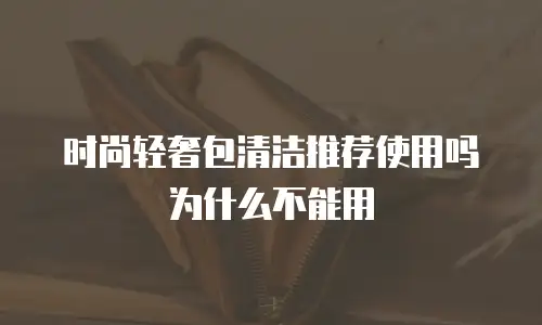 时尚轻奢包清洁推荐使用吗为什么不能用