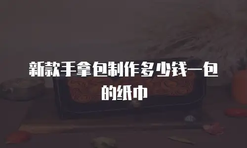 新款手拿包制作多少钱一包的纸巾