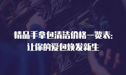 精品手拿包清洁价格一览表：让你的爱包焕发新生