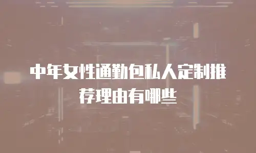 中年女性通勤包私人定制推荐理由有哪些