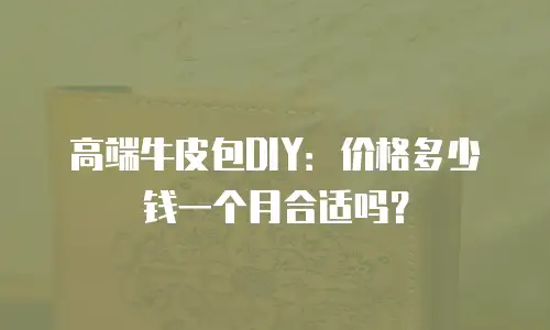 高端牛皮包DIY：价格多少钱一个月合适吗？
