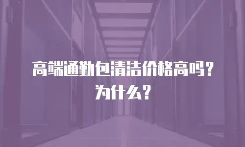 高端通勤包清洁价格高吗？为什么？