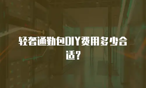 轻奢通勤包DIY费用多少合适？