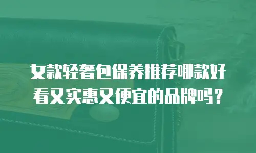 女款轻奢包保养推荐哪款好看又实惠又便宜的品牌吗？