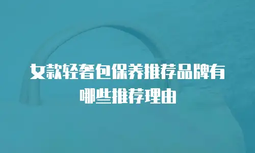 女款轻奢包保养推荐品牌有哪些推荐理由