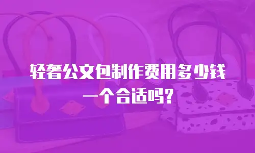 轻奢公文包制作费用多少钱一个合适吗？
