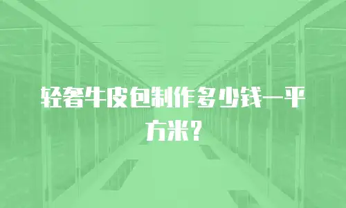 轻奢牛皮包制作多少钱一平方米？