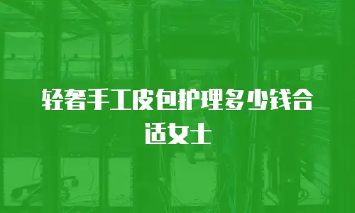 轻奢手工皮包护理多少钱合适女士