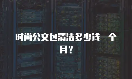 时尚公文包清洁多少钱一个月？