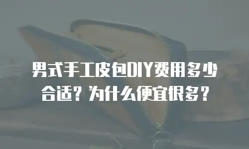 男式手工皮包DIY费用多少合适？为什么便宜很多？