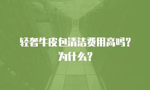 轻奢牛皮包清洁费用高吗？为什么？